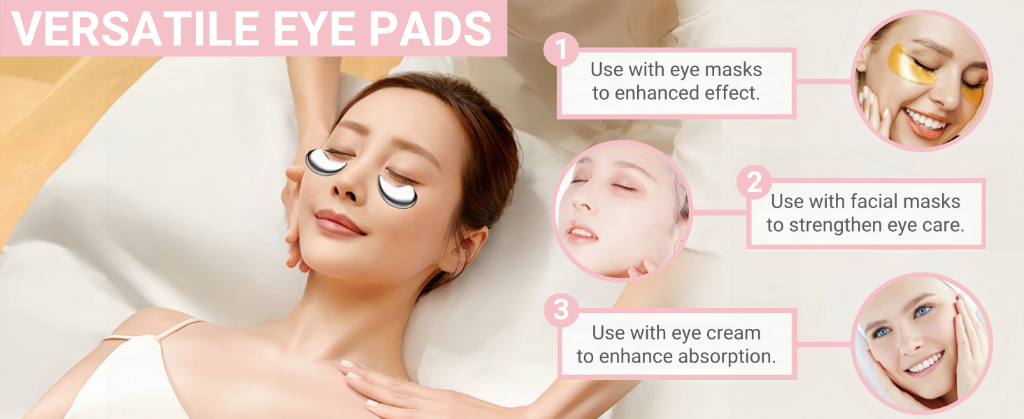 EMS Redlight Eye Massage and Stainless Steel Cooling Eye Pad Eyes Beauty Device for Puffy Eyes Reduce Bags & Dark Circles