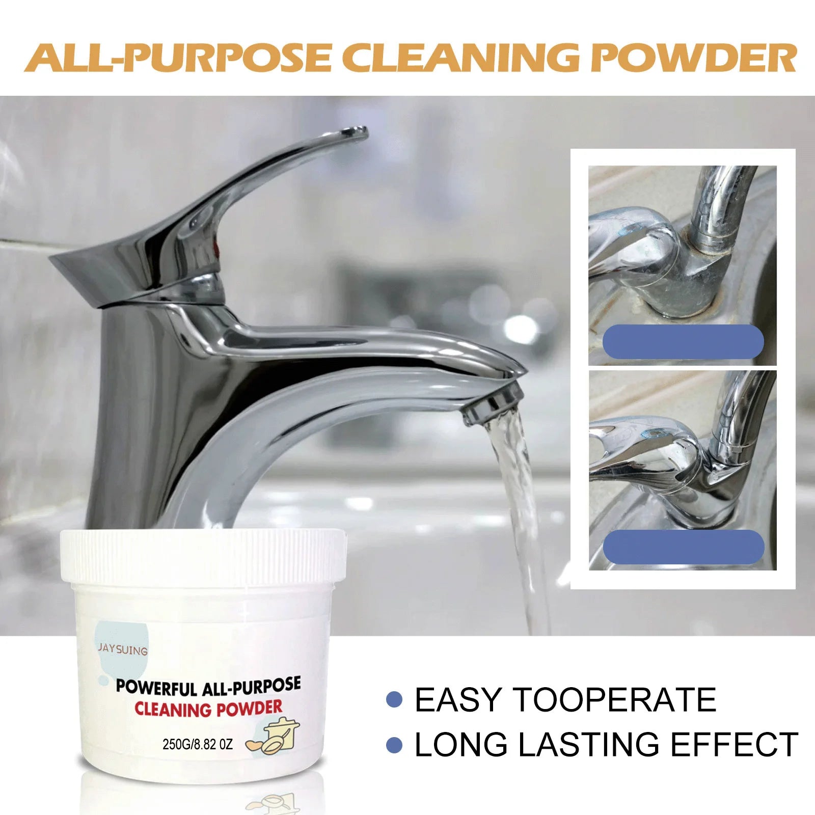 Multi Purpose Cleaning Powder Powerful Remove Stain Deep Clean Deodorize Refresh Kitchen Bathroom Household Daily Cleanse Powder