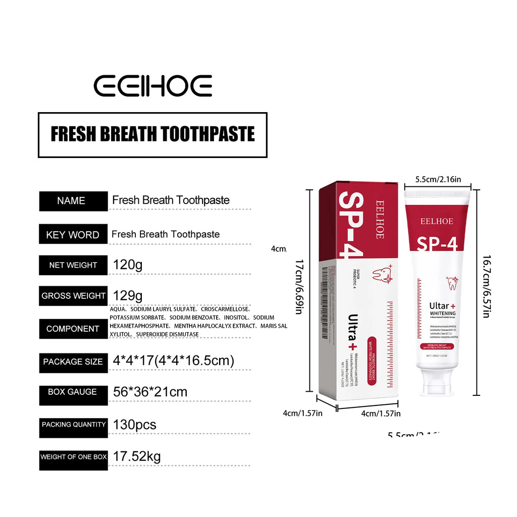 Probiotic Toothpaste Clean Teeth Odor Remove Stain Enamel Safe Fresh Breath Caring Oral Cavity Cleaning Teeth Nursing Toothpaste