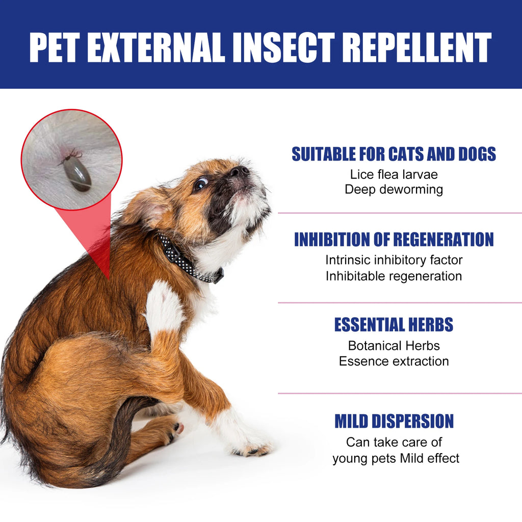 Yegbong Pet Insect Repellent Spray Pet Skin Cleaning Promote Pet Health Relief Discomfort Soothing Itching Pet Skin Care Spray