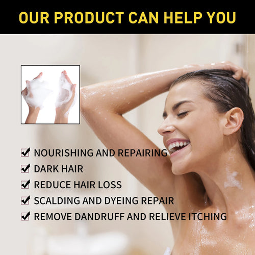 500ml Eelhoe Black Hair Shampoo Repair Dry Damaged Hair Clean Nourish Polygonum Multiflorum Thunb Natural Herbal Quick Hair Dye