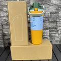 Sway 30oz Insulated Water Bottle Straw Double Wall Vacuum Thermos Cup Leakproof Hot/Cold Drink for Gym Office Camping Car Travel