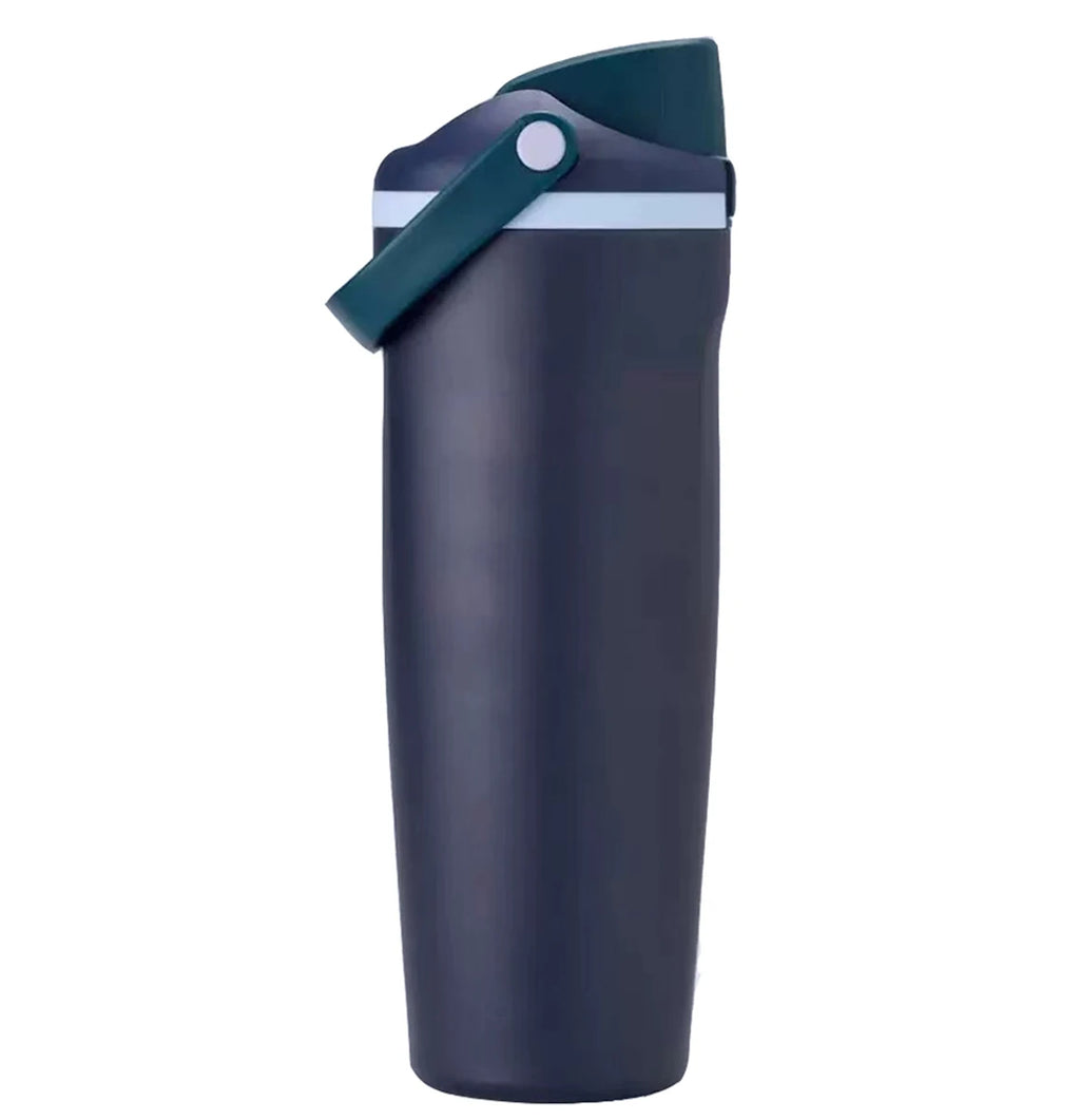 Sway 30oz Insulated Water Bottle Straw Double Wall Vacuum Thermos Cup Leakproof Hot/Cold Drink for Gym Office Camping Car Travel