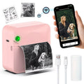 Portable Mini Sticker Printer Inkless Bluetooth Thermal Printer Pocket Size with Paper Roll for Notes Photos Journal DIY Labels