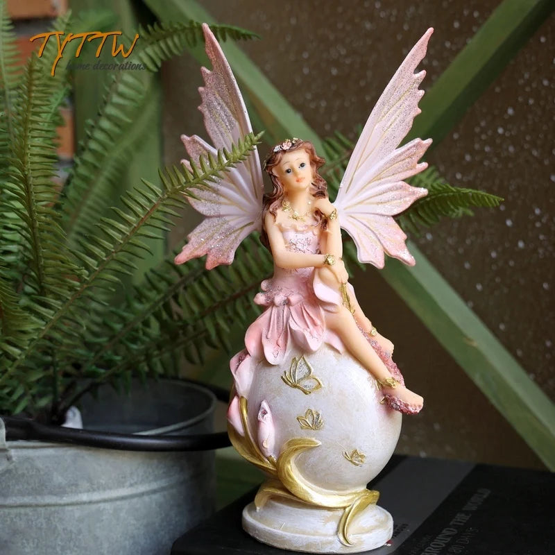 Flower Fairy Decoration Home Decor Girl Gift Decorations For Home Miniature Figurines Fairy Garden Decoration Desk Decoration