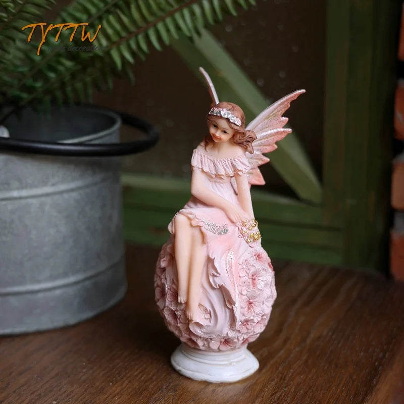 Flower Fairy Decoration Home Decor Girl Gift Decorations For Home Miniature Figurines Fairy Garden Decoration Desk Decoration