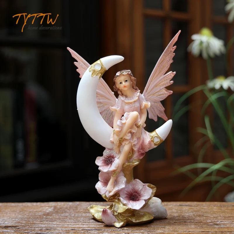 Flower Fairy Decoration Home Decor Girl Gift Decorations For Home Miniature Figurines Fairy Garden Decoration Desk Decoration