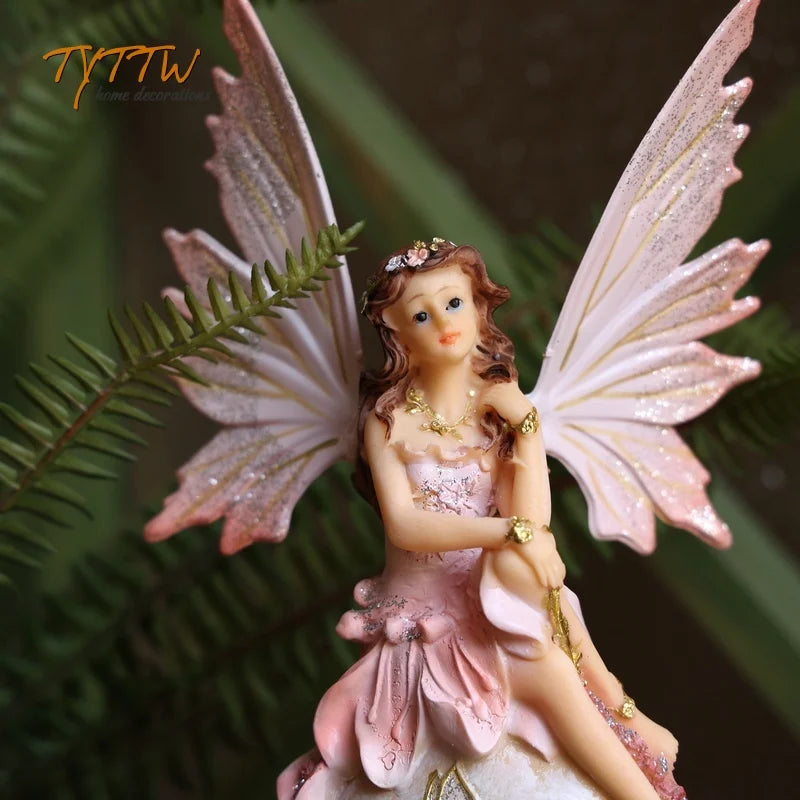 Flower Fairy Decoration Home Decor Girl Gift Decorations For Home Miniature Figurines Fairy Garden Decoration Desk Decoration
