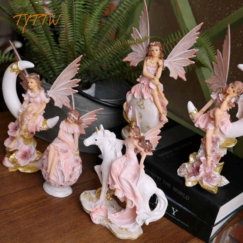 Flower Fairy Decoration Home Decor Girl Gift Decorations For Home Miniature Figurines Fairy Garden Decoration Desk Decoration