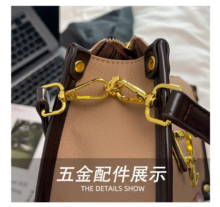 2026 New Korean Style Retro Mini Square Crossbody Bag Shoulder Top Handle Purse Textured Everyday Tote for Women
