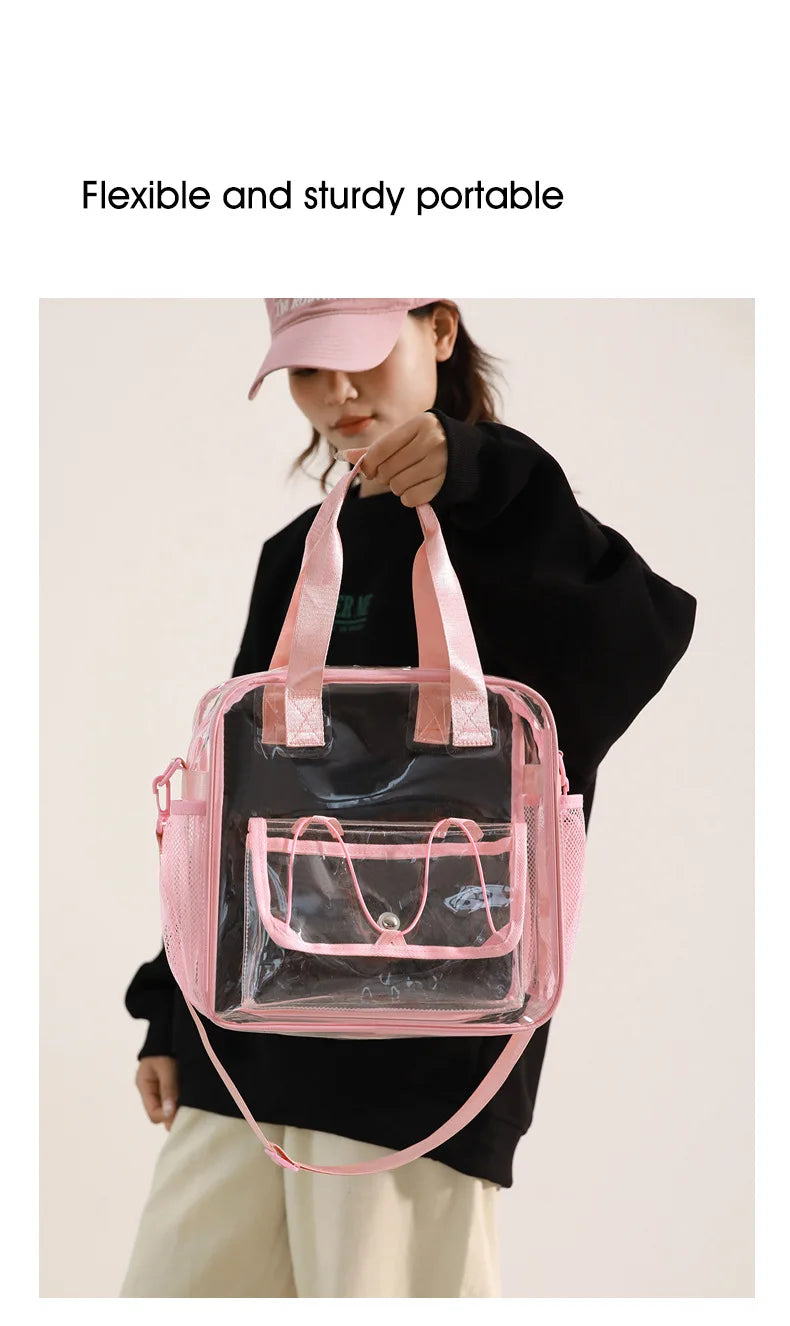 Ladies' shoulder bagTransparent swimming bag PVC travel storage bag travel bag sports stadium concert beach student fashion bag