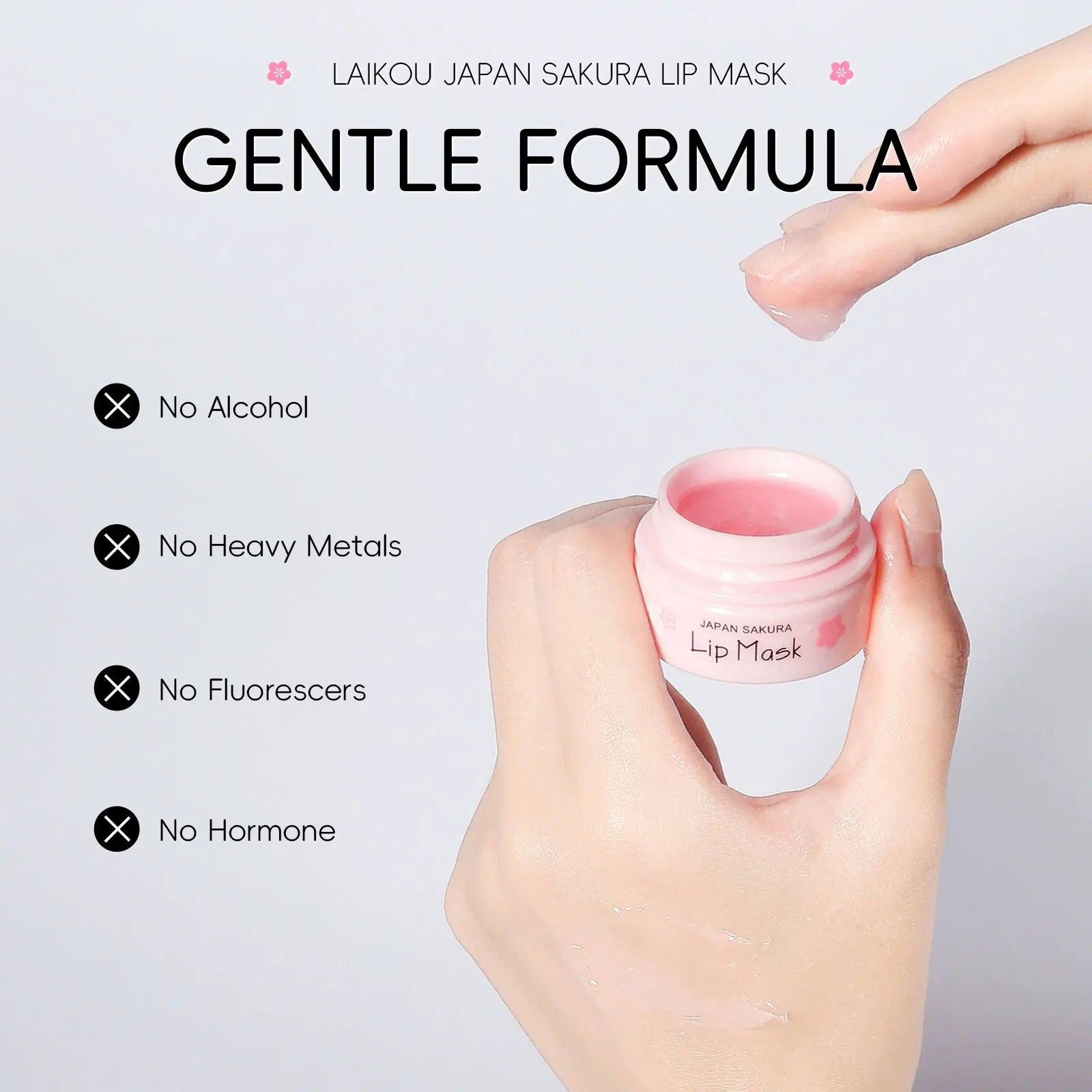 8g LAIKOU Sakura Lip Sleeping Mask Hydrating Moisture Nutriousing Wrinkle Smoothing Dryness Lip Mask Korean Cosmetics Skin Care