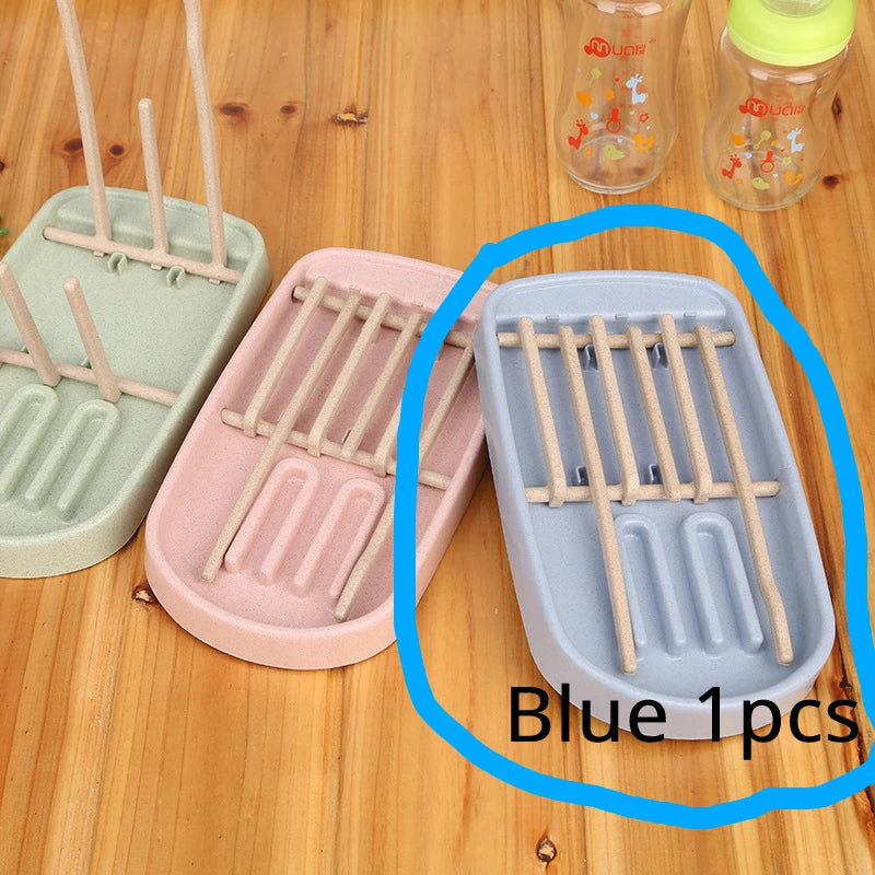 Baby Bottle Wheat Straw Drying Rack Feeding Cup Holder Removable Rack Cleaning Pacifiers Accessories Storage Drying Shelf Clean