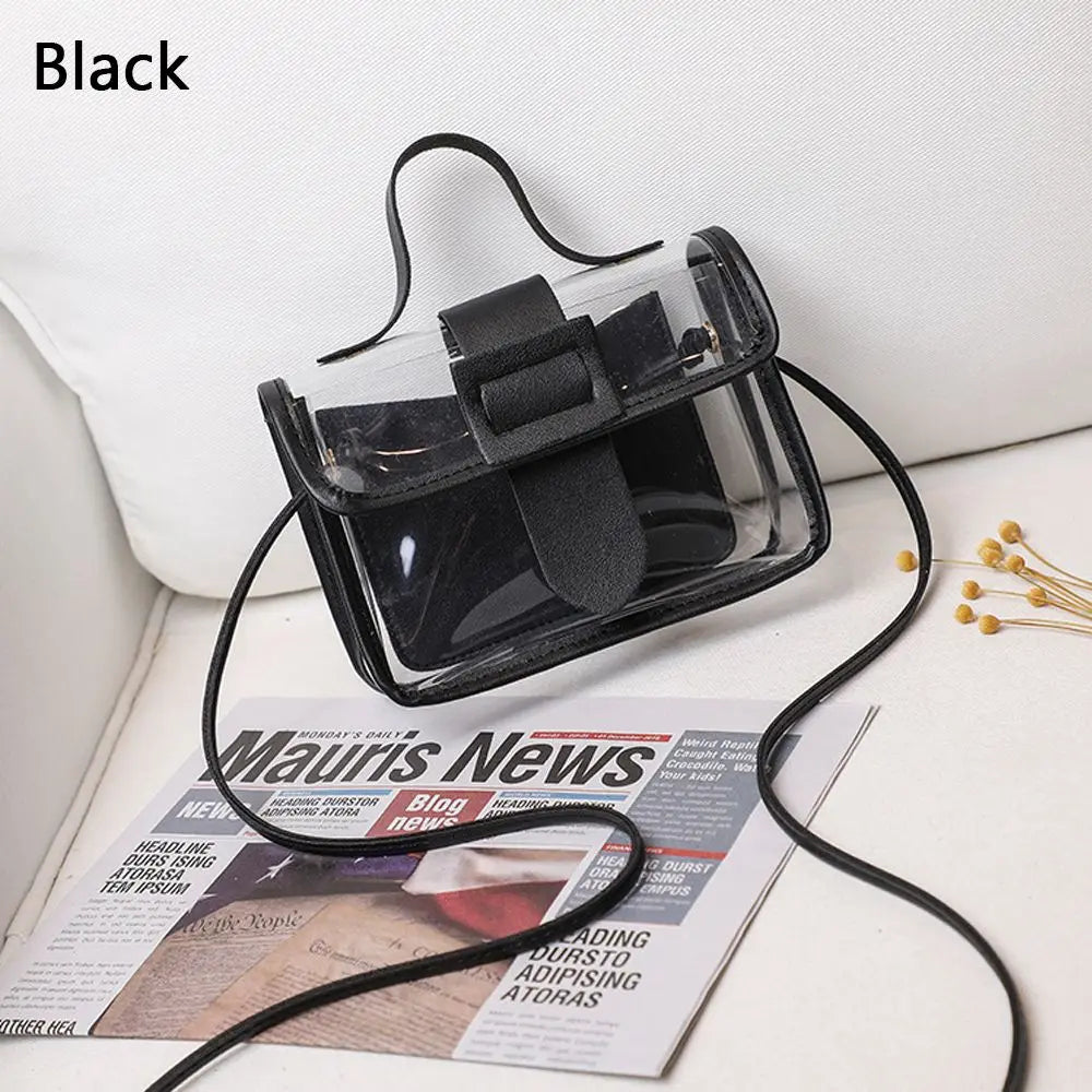 Small Women's Small Bag Transparent Jelly Candy Color Square Messager Bag Fashion Clutches PVC Shoulder Bag Crossbody Handbag