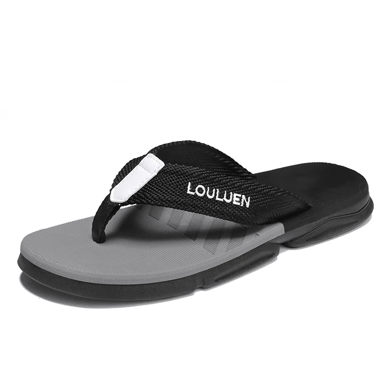[Color blocked flip flops] Comfortable color blocked flip flops - Men's non slip casual rubber bottom EVA flip flops, suitable f
