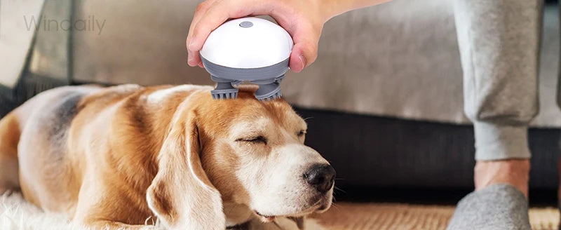 Electric Scalp Head Massager Kneading Vibrating Device Health Care Shoulder Neck Leg Arm Deep Tissue Massage Cat Pet Massager