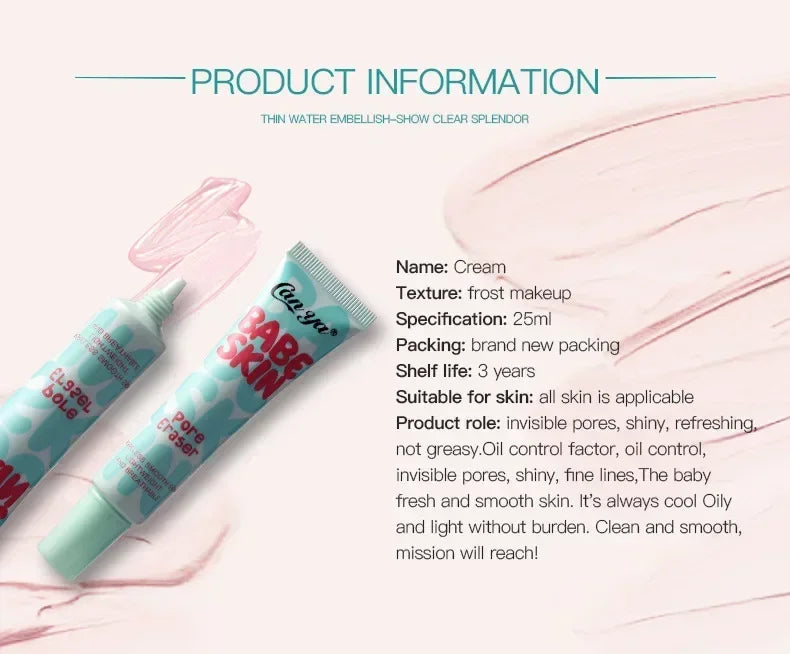 Face Primer Cream,Invisible Pore Base Stick Makeup Concealer Isolation Makeup Front Pore Base Modifying Skin Color Primer Makeup