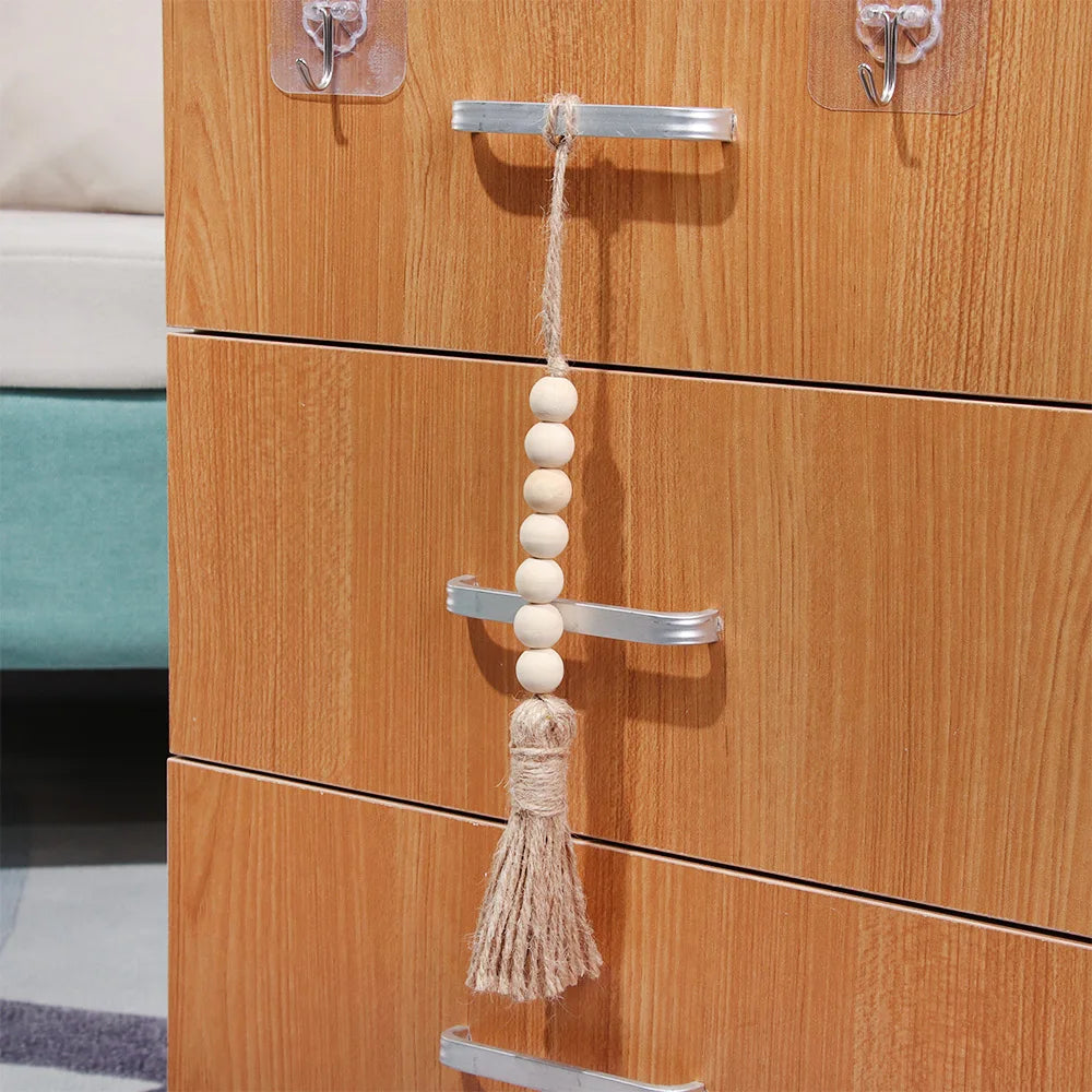 Farmhouse Wall Hanging Home Decor DIY Handmade  Tassel Bead Ornament Boho Gift with Tassels Decor Prayer Boho Beads