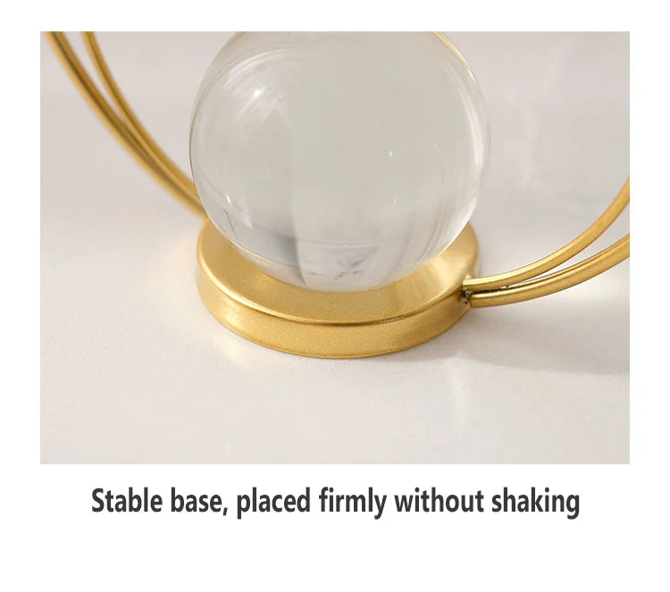 European Home Furnishings TV Cabinets Creative Decorations Living Room Foyer Light Luxury Desktop Iron Crystal Ball Ornaments