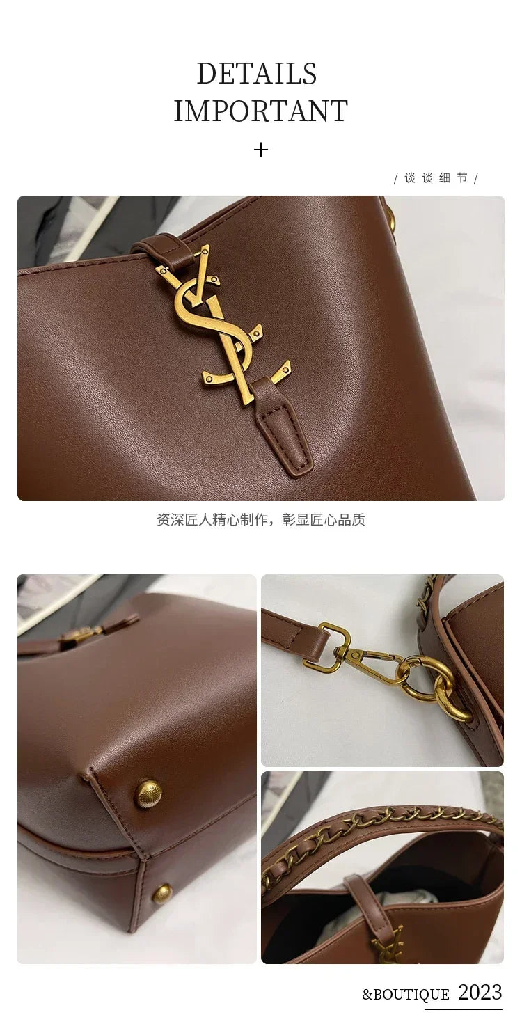 2026 Summer New! Light - Luxury Women's Bucket Bag - High - End Niche Design, Stylish Shoulder Messenger for All Occasions