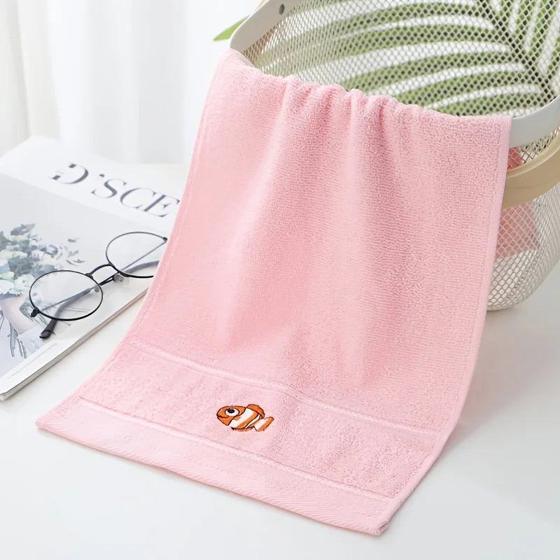 Large Children's Cartoon Animal Primary Baby School Students Face Towel Soft Absorbent Household Bath Towels for Baby Kids Gift
