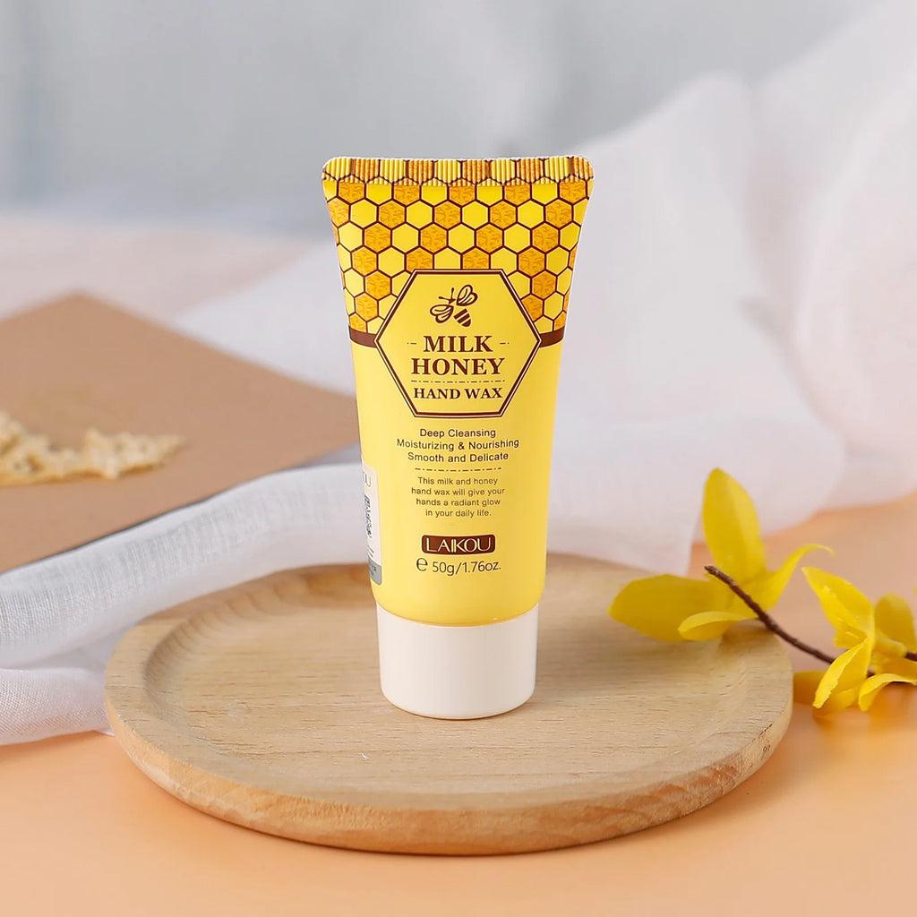 Laikou  Honey Hand Wax Moisturizing Exfoliating  Anti-Aging Hand Exfoliator Scrub Hands  lotion Peeling Masks Skin Care 50g