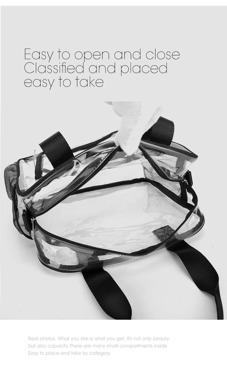 Ladies' shoulder bagTransparent swimming bag PVC travel storage bag travel bag sports stadium concert beach student fashion bag