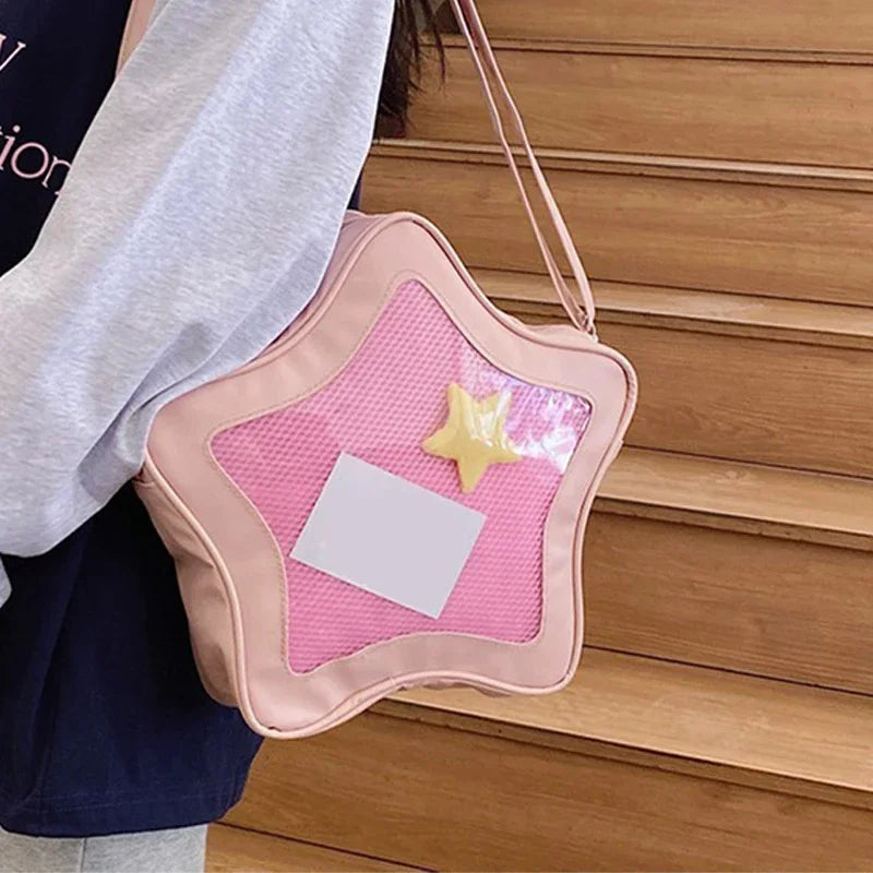 Creative Women's Ita Bag,original Cute Kawaii Ita Backpack,apple Five Pointed Star Street Fashion Harajuku Girl Crossbody Bag