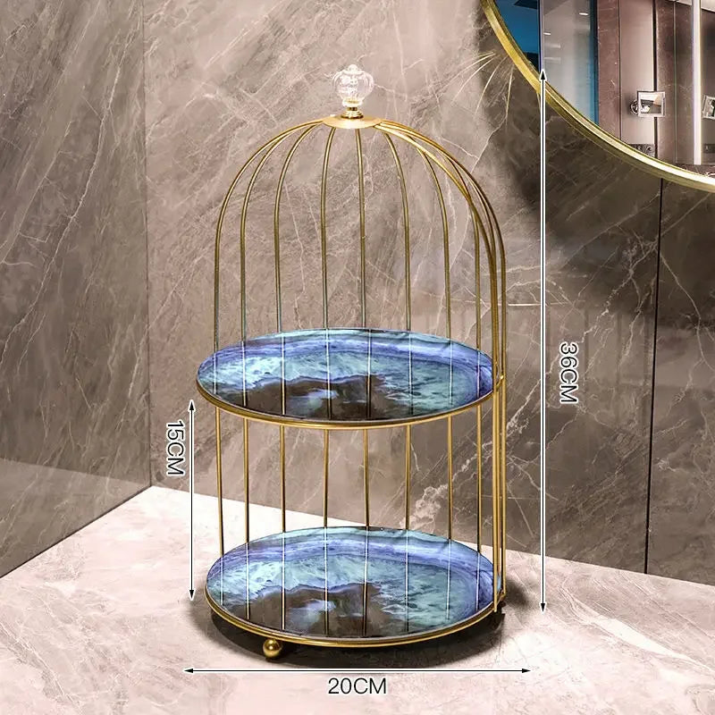 Metal Makeup Organizer Cosmetic Organiser Cosmetic storage Shelf Bathroom Tabletop Organiser Toilet Vanity Organiser Makeup Box