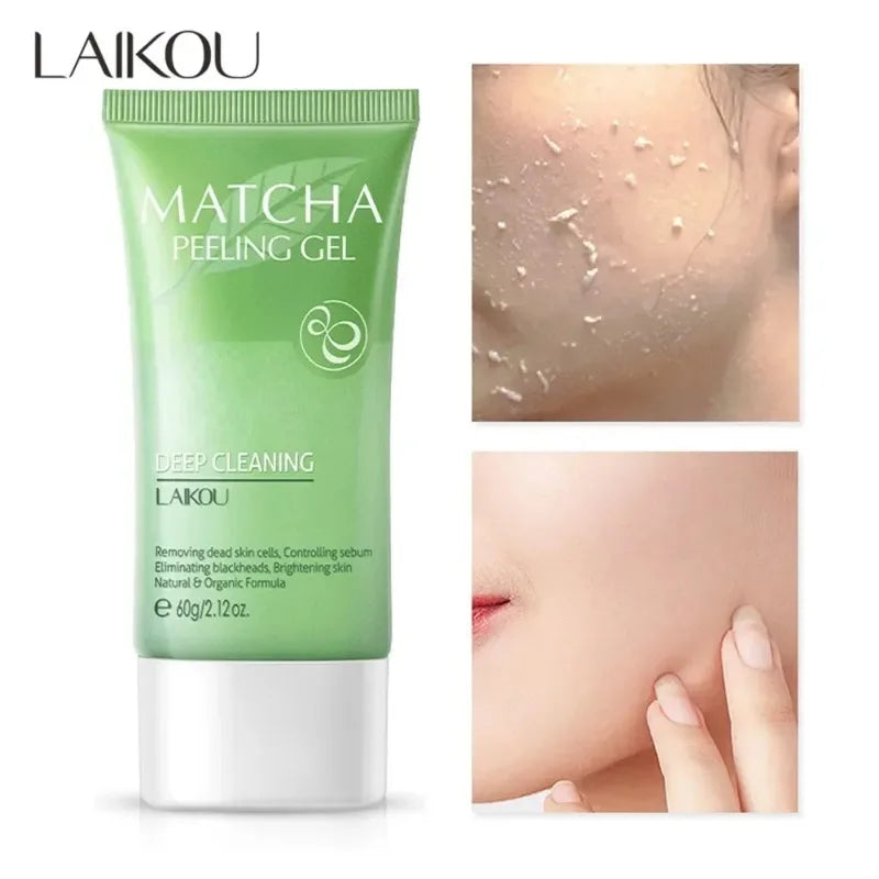 LAIKOU Matcha Exfoliating Exfoliate Peeling Gel Facial Scrub Moisturise  Nourishing Repair Scrubs Face Cream Skin Care