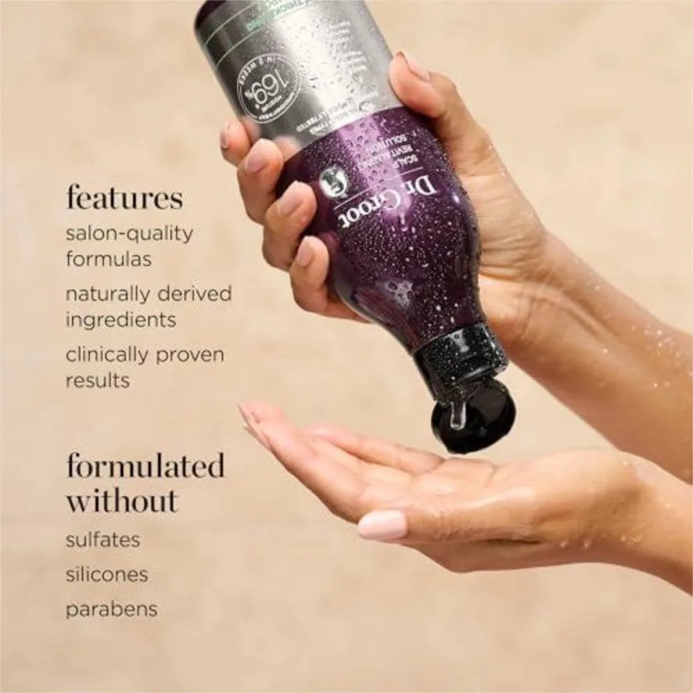 Dr. Groot Scalp Revitalizing Solution Hair Care Set Korean Brand 385ml Purifying Clay Shampoo 250ml Hair Thickening Conditioner