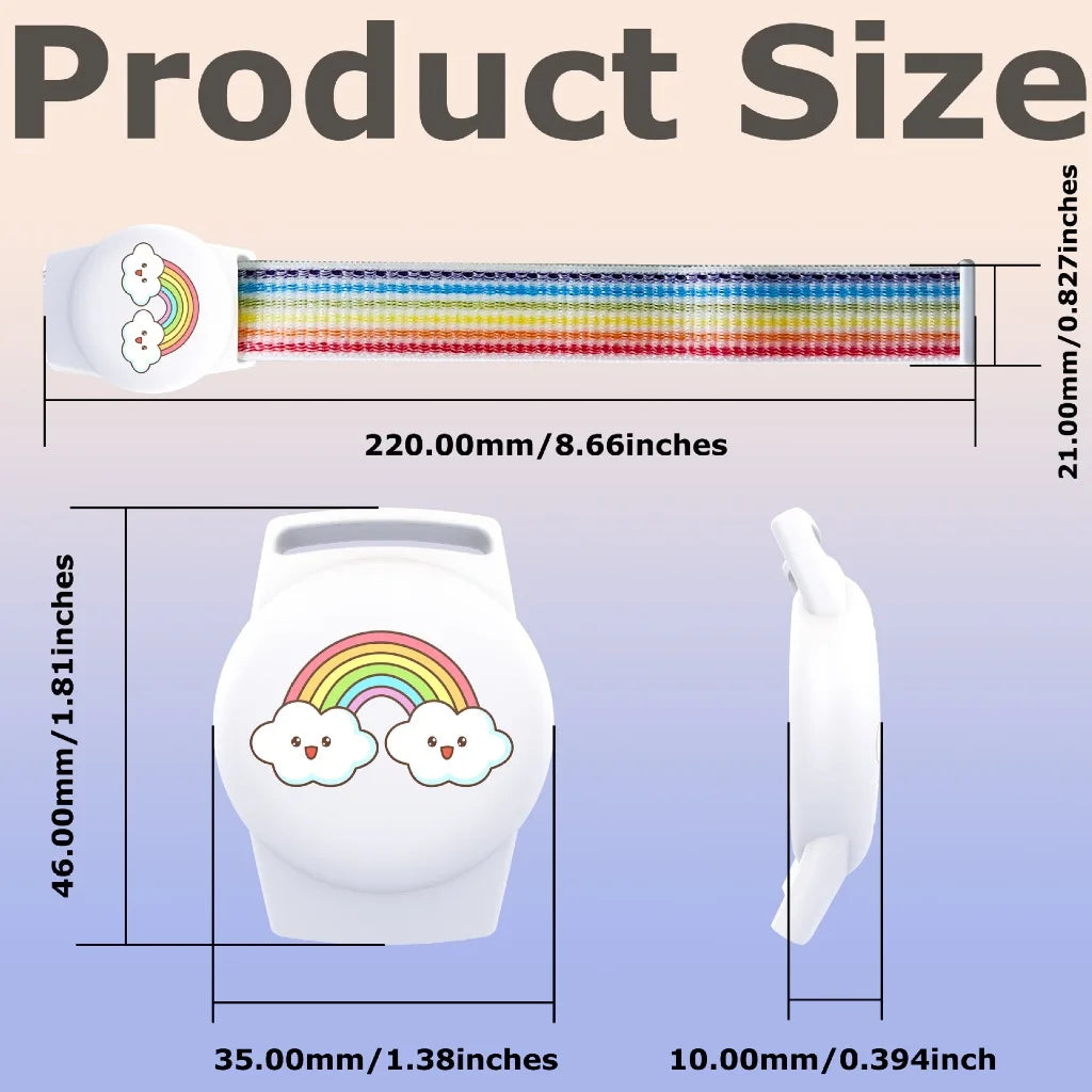 Waterproof Airtag Bracelet for Kids Soft Nylon Hidden Air Tag Wristband Full Cover Lightweight  Band for Toddler Child