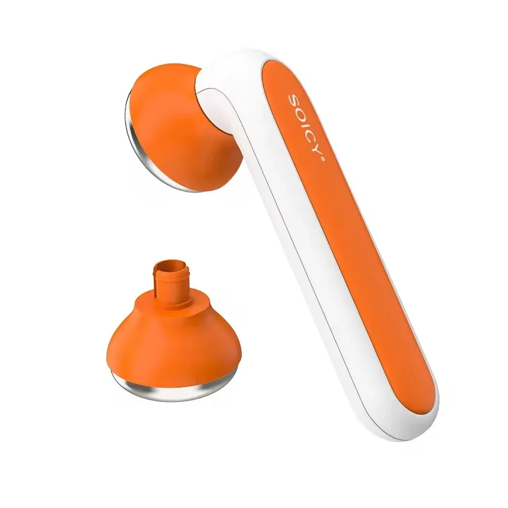 SOICY S40 Metal Ice Roller for Under Eye Massage Face Sliming Migraine Cold Massager Skincare Tools with 2 Stainless Steel Heads