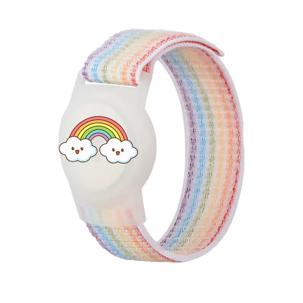 Waterproof Airtag Bracelet for Kids Soft Nylon Hidden Air Tag Wristband Full Cover Lightweight  Band for Toddler Child