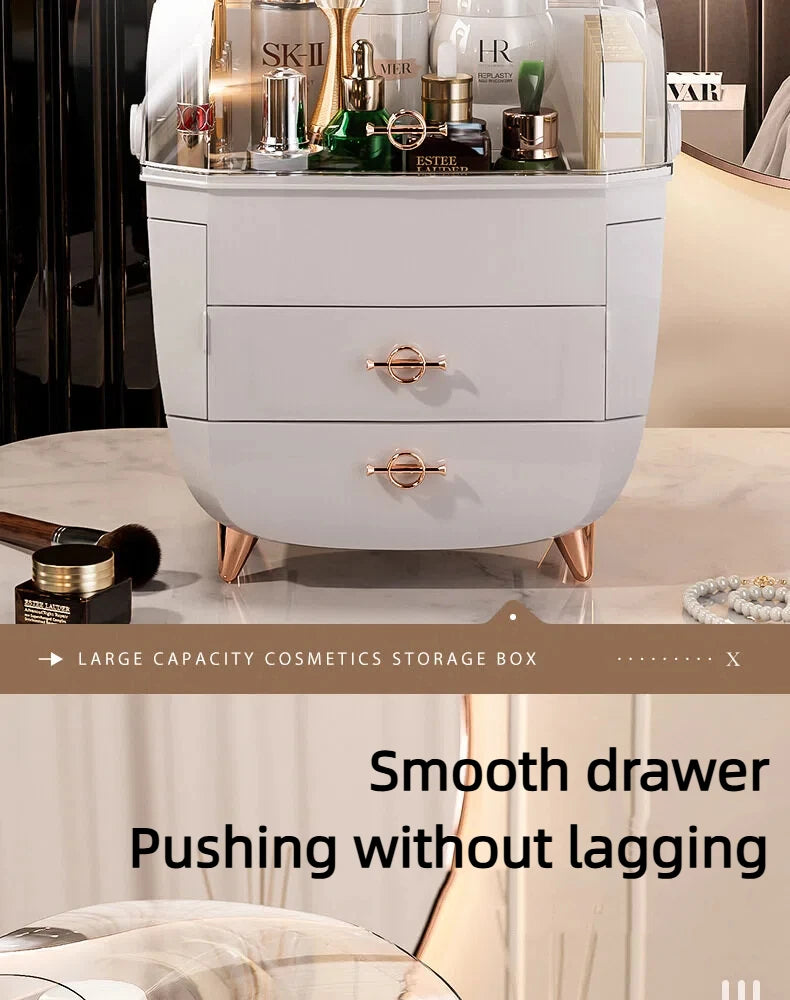 Cosmetics Storage Box Large Makeup Organizer Drawers Waterproof Dustproof Jewelry Organizer Home Skincare Display Cases