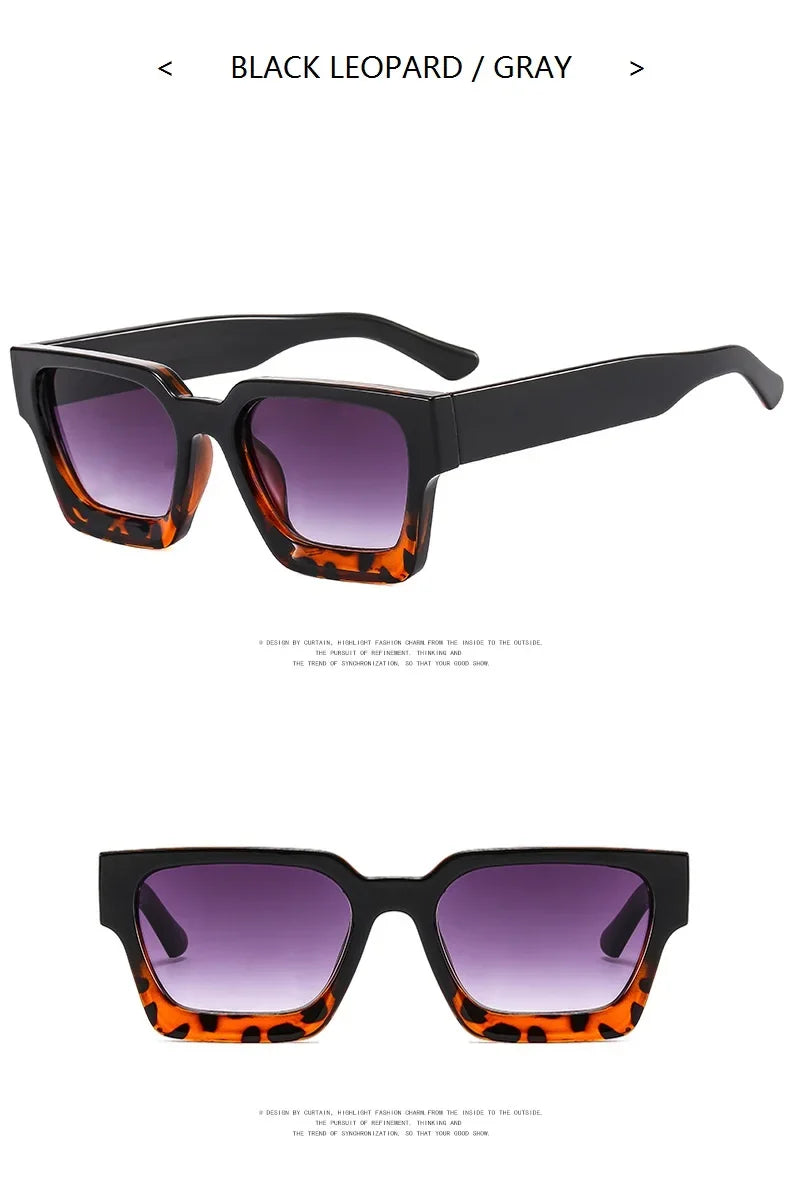 Square Vintage Sunglasses Men Women Fashion Punk Retro Brand Designer Sunglasses Driving Sun Glasses Male UV400 Goggles Shades