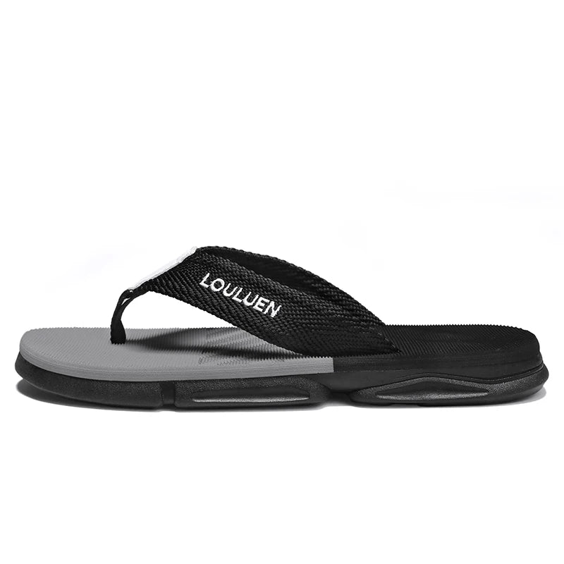 [Color blocked flip flops] Comfortable color blocked flip flops - Men's non slip casual rubber bottom EVA flip flops, suitable f