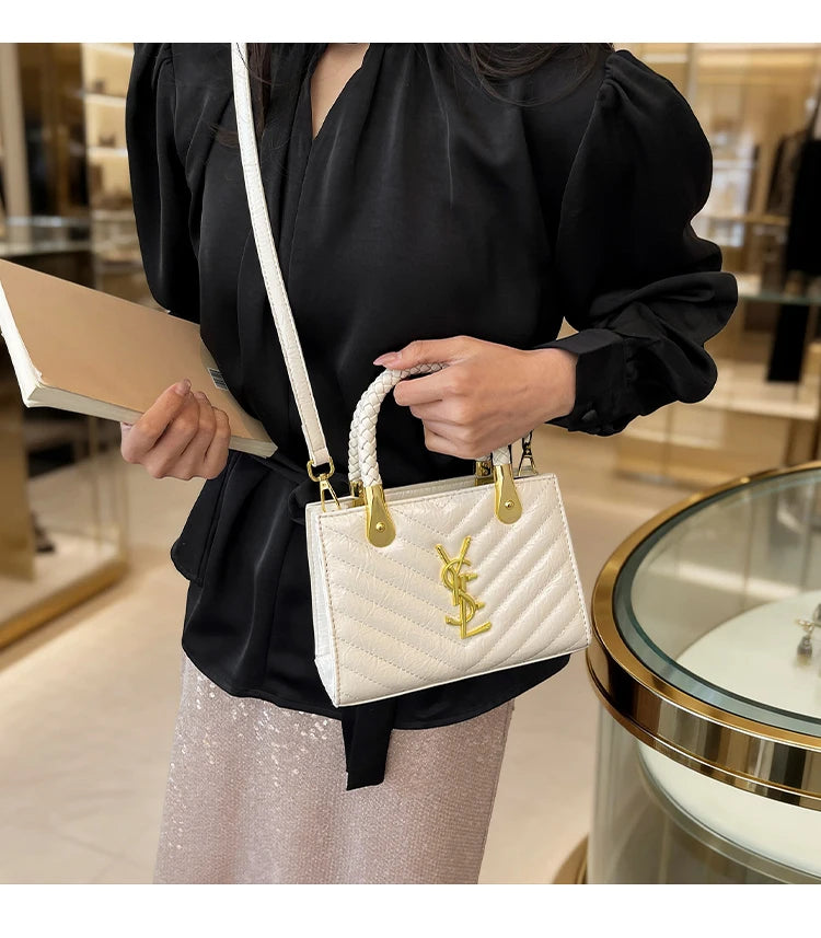 Best Fashionable Diaper Bag Solid Color Leather Handbag Women Casual Vintage Shoulder Bag Commuter Tote
