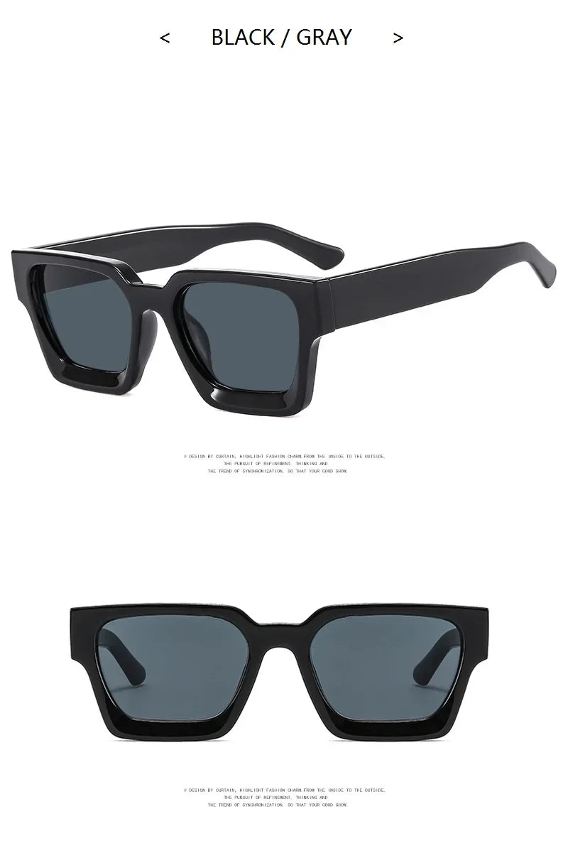 Square Vintage Sunglasses Men Women Fashion Punk Retro Brand Designer Sunglasses Driving Sun Glasses Male UV400 Goggles Shades