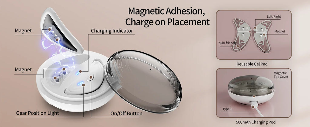 EMS Redlight Eye Massage and Stainless Steel Cooling Eye Pad Eyes Beauty Device for Puffy Eyes Reduce Bags & Dark Circles