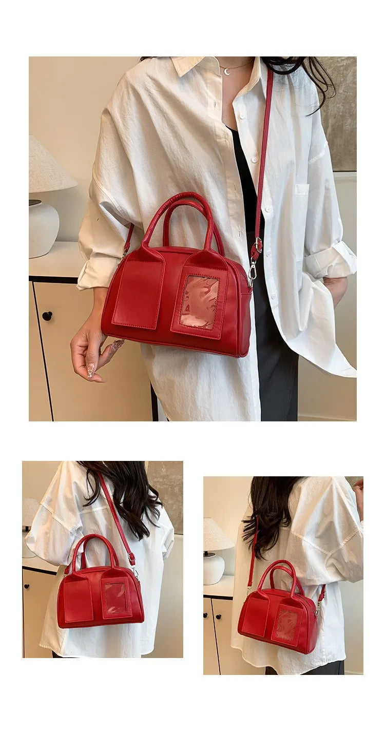 2026 New Y2K Harajuku Shoulder Bag Women Korean Transparent Ita Bag Crossbody Bag Female Japanese Designer Trend Handbag Purse