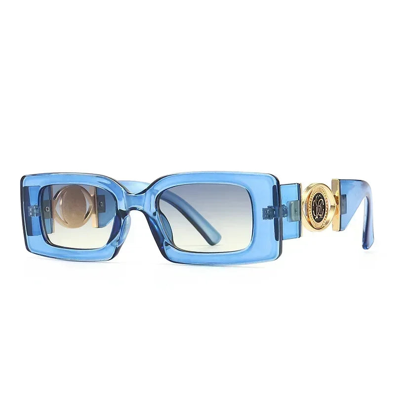 2026 New Retro Square Sunglasses for Women Men Flower Decoration Fashion Ladies Sun Glasses Ins Hot Shading Eyewear UV400
