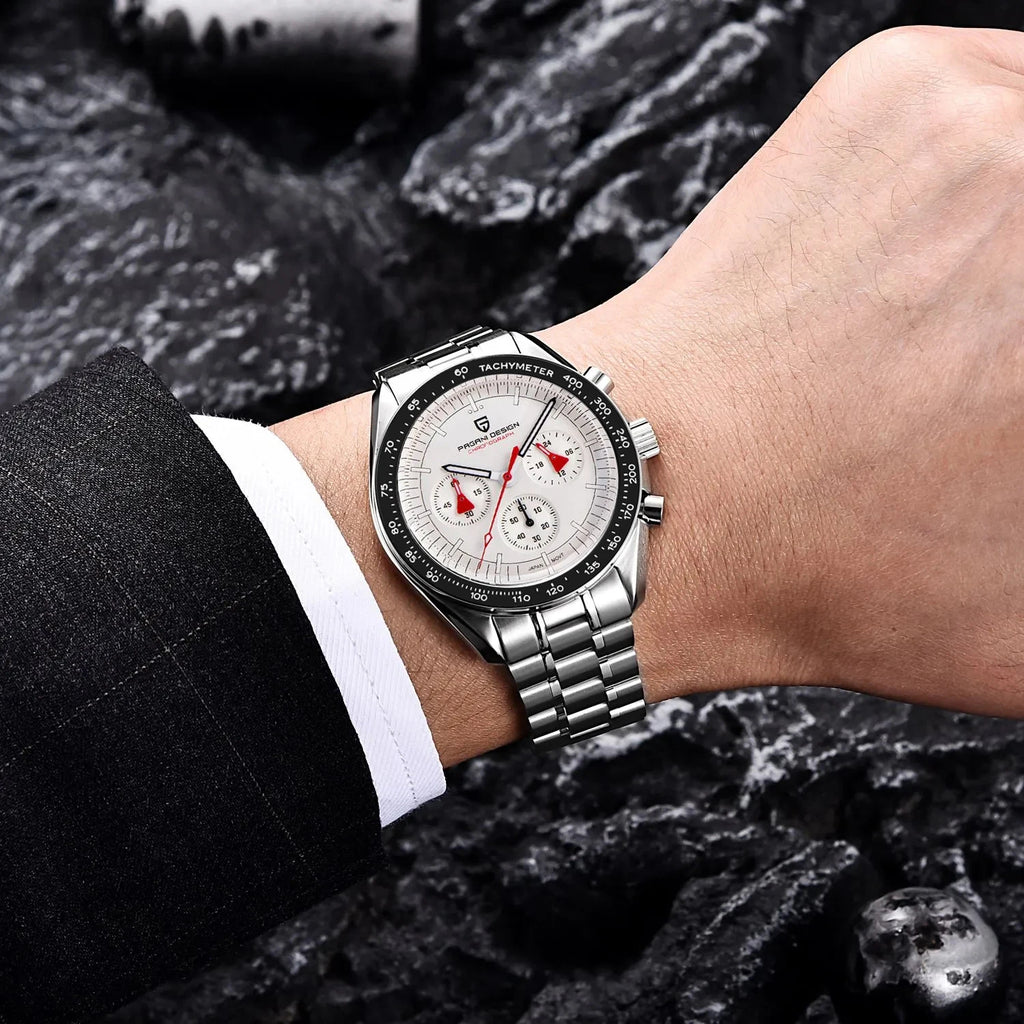 2026 New PAGANI DESIGN V5 Moon Men's Watches Top Luxury Quartz Watch For Men Chronograph Waterproof Sport Stainless Steel Clock