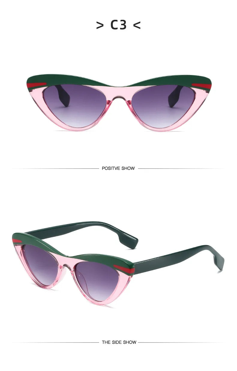 New Fashion Cat Eye Sunglasses Women Vintage Shades Brand Designer Gafas Luxury Sun Glasses UV400 Eyewear Oculos