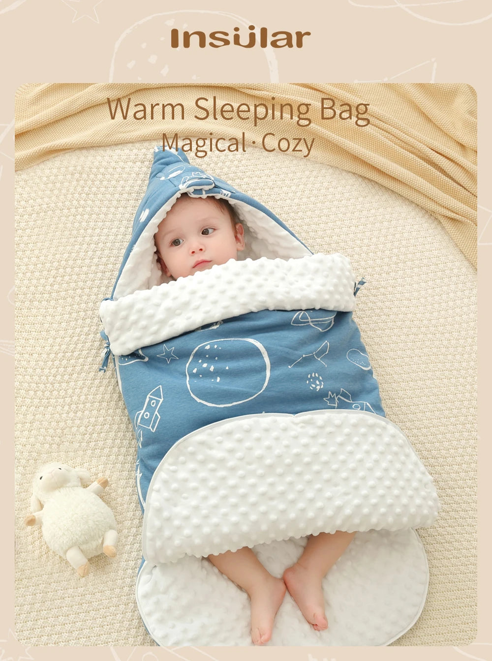Warm Baby Stroller Sleeping Bag Fleece Prams Footmuff Infant Swaddle Wrap Envelopes For Newborns Baby Blanket 3 Colors Sleepsack