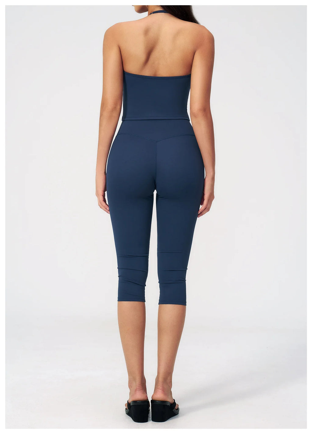 Yoga Set 2PCS Sports Set Short Sleeve Fitness Outfits Women Tracksuit Workout Clothes Running Capri Pants Gym Suit Athletic Wear