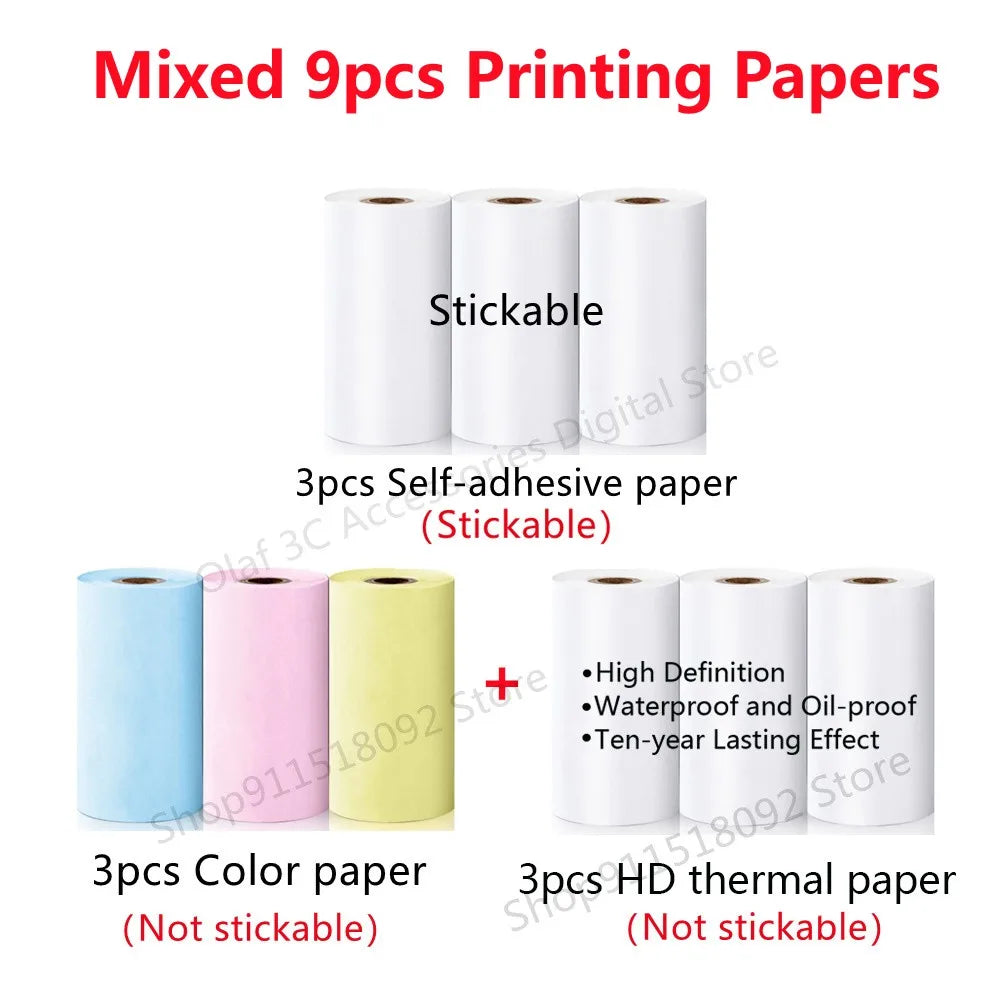 Meow Mini Label Printer Thermal Portable Printers Stickers Paper Inkless Wireless Impresora Portátil 200dpi Android IOS 57mm
