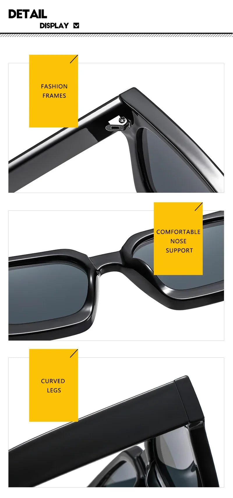 Square Vintage Sunglasses Men Women Fashion Punk Retro Brand Designer Sunglasses Driving Sun Glasses Male UV400 Goggles Shades