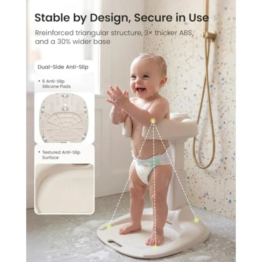 Baby Bath Stand for Babies 6 Months and Up Foldable Baby Shower Stand for Infants and Toddlers Adjustable Baby Shower Standing