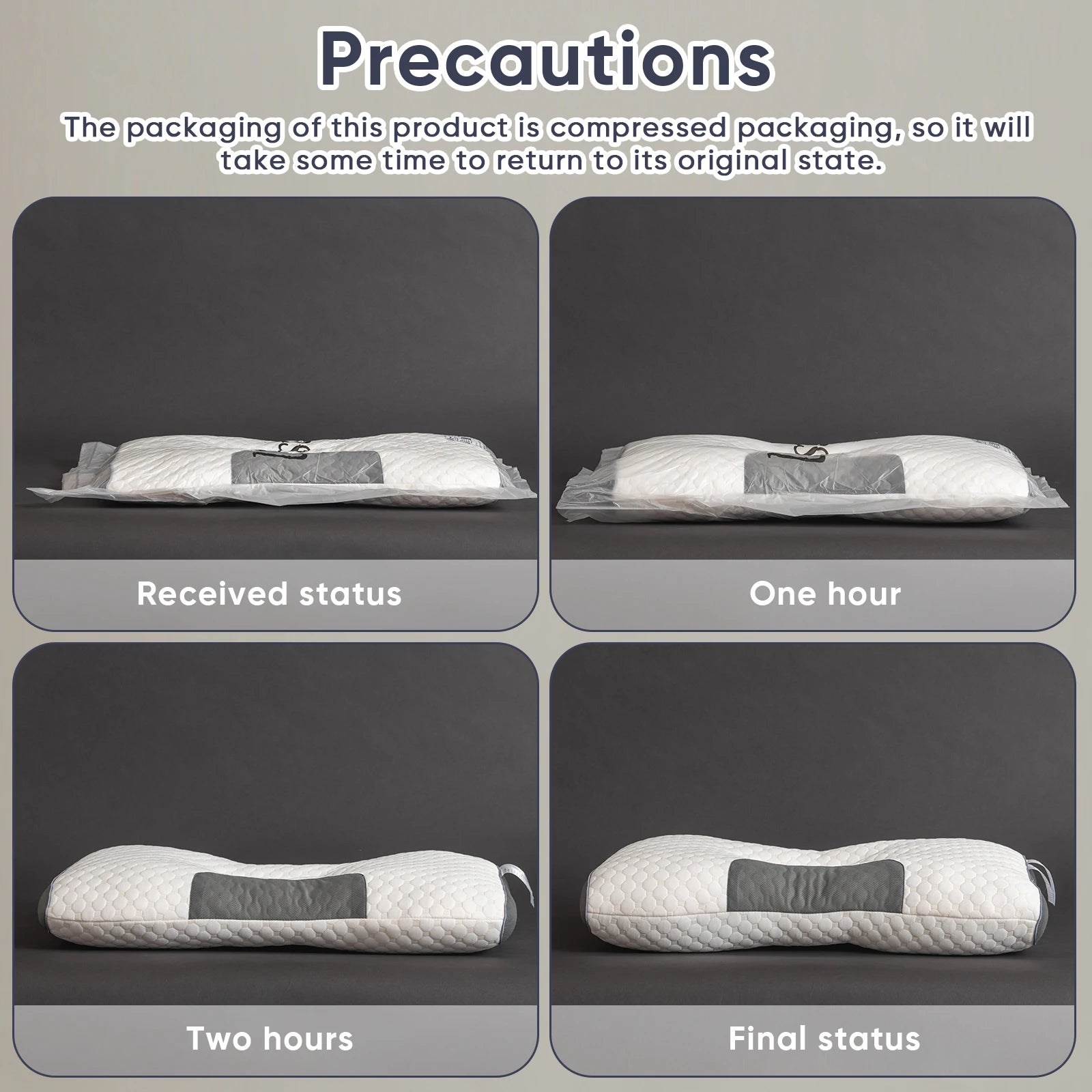 1pc/2pcs Soft Neck Pillow,  Adjustable Ergonomic Orthopedic Contour Support, High Quality Pillow Core, For Sleeping Comfort